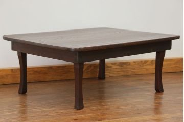 レトロ家具　昭和レトロ 古い栓材の折り畳みちゃぶ台　(テーブル)