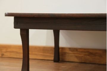 レトロ家具　昭和レトロ 古い栓材の折り畳みちゃぶ台　(テーブル)