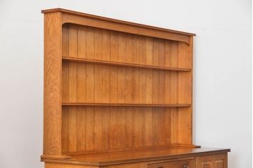 アンティーク家具　イギリスアンティーク　オーク材の大きな食器棚(カップボード)