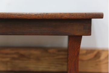 アンティーク家具　古民具・骨董 天板栗材一枚板　変わり型ちゃぶ台　(テーブル)