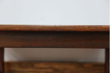 アンティーク家具　古民具・骨董 天板栗材一枚板　変わり型ちゃぶ台　(テーブル)