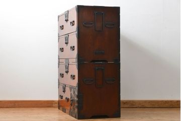 アンティーク家具　古民具・骨董 特別注文造り　総欅!酒田(庄内)衣装箪笥(時代箪笥、帳場箪笥)