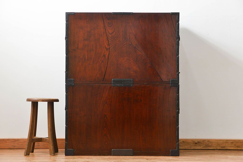 アンティーク家具　古民具・骨董 特別注文造り　総欅!酒田(庄内)衣装箪笥(時代箪笥、帳場箪笥)