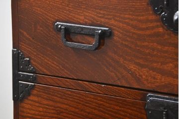 アンティーク家具　古民具・骨董 特別注文造り　総欅!酒田(庄内)衣装箪笥(時代箪笥、帳場箪笥)