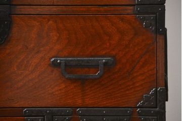 アンティーク家具　古民具・骨董 特別注文造り　総欅!酒田(庄内)衣装箪笥(時代箪笥、帳場箪笥)