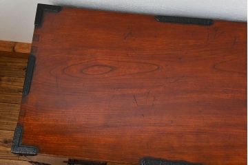 アンティーク家具　古民具・骨董 特別注文造り　総欅!酒田(庄内)衣装箪笥(時代箪笥、帳場箪笥)