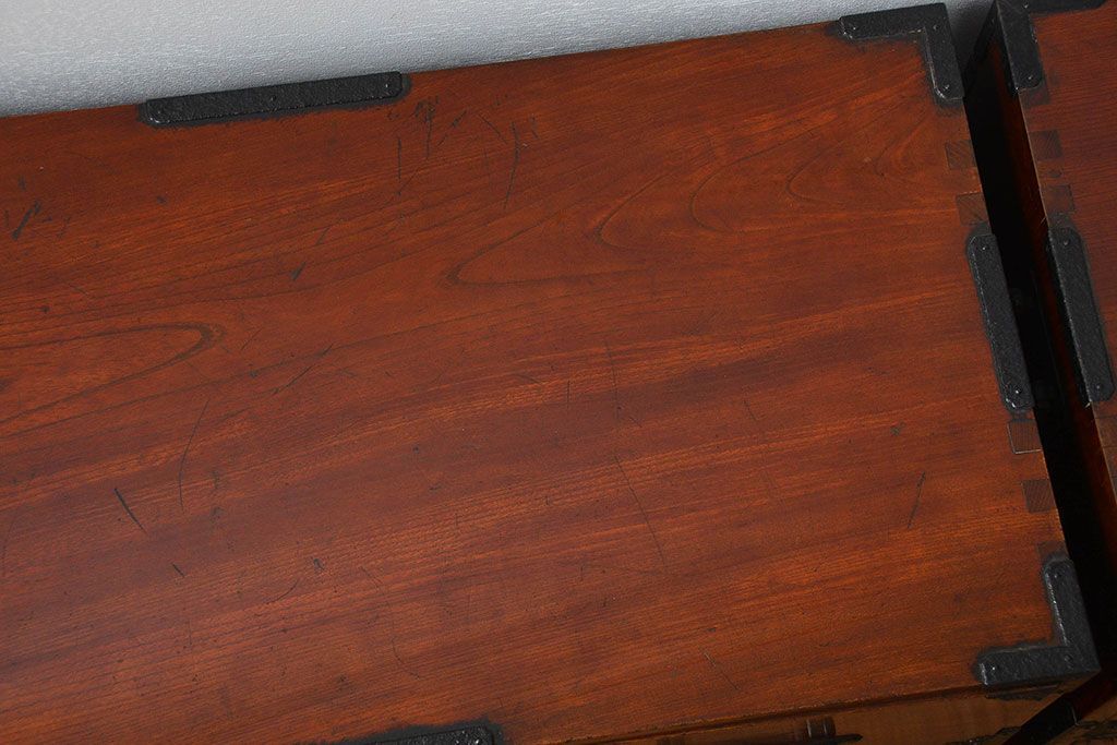 アンティーク家具　古民具・骨董 特別注文造り　総欅!酒田(庄内)衣装箪笥(時代箪笥、帳場箪笥)