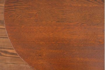 アンティーク家具　古民具・骨董 天板一枚板 かわいらしく変わり型ちゃぶ台(テーブル)