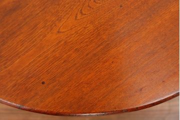 アンティーク家具　アンティーク キレイな杢目の小振りな丸型ちゃぶ台(テーブル)　