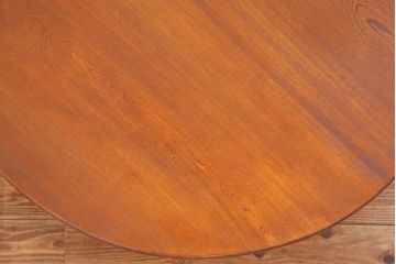 レトロ家具　昭和レトロ 大振りな丸型ちゃぶ台(テーブル、座卓)