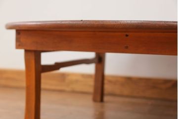レトロ家具　昭和レトロ 大振りな丸型ちゃぶ台(テーブル、座卓)