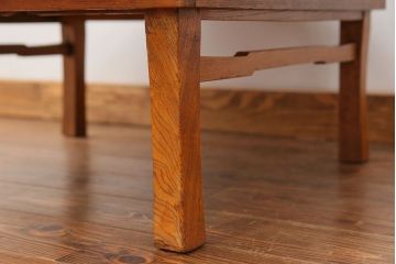 レトロ家具　昭和レトロ 大振りな丸型ちゃぶ台(テーブル、座卓)