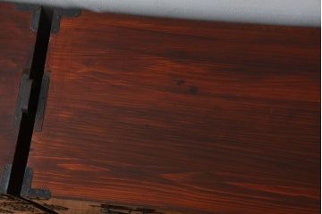 古民具・骨董 極上美品　蝶覆輪金具　前面栗材　米沢箪笥(時代箪笥)　