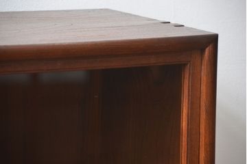 アンティーク家具　アンティーク 三方欅材!上質な二段重ね引き出し収納棚(戸棚、茶箪笥)