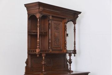 アンティーク家具　イギリスアンティーク 大きなオーク材ヴィクトリアンキャビネット(ビクトリアンキャビネット、バーカウンター)