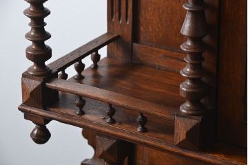 アンティーク家具　イギリスアンティーク 大きなオーク材ヴィクトリアンキャビネット(ビクトリアンキャビネット、バーカウンター)