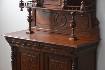 アンティーク家具　イギリスアンティーク 大きなオーク材ヴィクトリアンキャビネット(ビクトリアンキャビネット、バーカウンター)