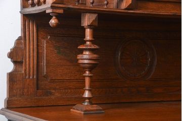 アンティーク家具　イギリスアンティーク 大きなオーク材ヴィクトリアンキャビネット(ビクトリアンキャビネット、バーカウンター)