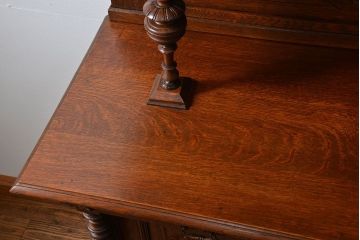 アンティーク家具　イギリスアンティーク 大きなオーク材ヴィクトリアンキャビネット(ビクトリアンキャビネット、バーカウンター)
