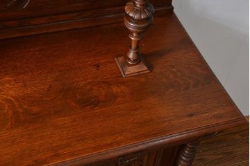 アンティーク家具　イギリスアンティーク 大きなオーク材ヴィクトリアンキャビネット(ビクトリアンキャビネット、バーカウンター)