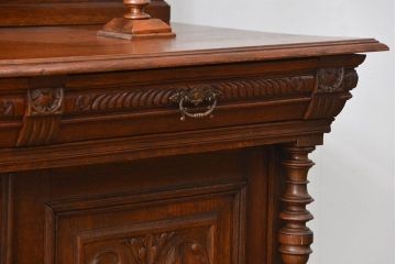 アンティーク家具　イギリスアンティーク 大きなオーク材ヴィクトリアンキャビネット(ビクトリアンキャビネット、バーカウンター)