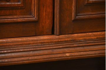 アンティーク家具　イギリスアンティーク 大きなオーク材ヴィクトリアンキャビネット(ビクトリアンキャビネット、バーカウンター)