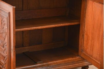 アンティーク家具　イギリスアンティーク 大きなオーク材ヴィクトリアンキャビネット(ビクトリアンキャビネット、バーカウンター)