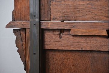 アンティーク家具　イギリスアンティーク 大きなオーク材ヴィクトリアンキャビネット(ビクトリアンキャビネット、バーカウンター)