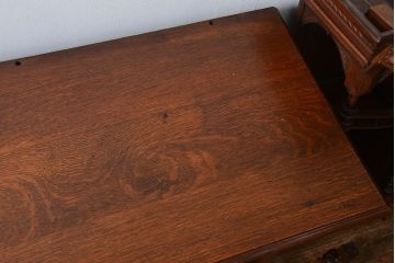 アンティーク家具　イギリスアンティーク 大きなオーク材ヴィクトリアンキャビネット(ビクトリアンキャビネット、バーカウンター)