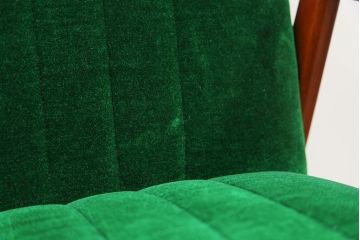 レトロ家具　昭和レトロ グリーン座面のアームチェア(2)(椅子、1人掛けソファ、イス)　