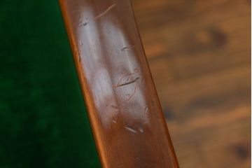 レトロ家具　昭和レトロ グリーン座面のアームチェア(2)(椅子、1人掛けソファ、イス)　