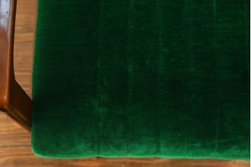 レトロ家具　昭和レトロ グリーン座面のアームチェア(2)(椅子、1人掛けソファ、イス)　