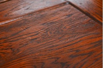アンティーク家具　イギリスアンティーク ツイストレッグ　オーク材　味わい深いドローリーフテーブル(エクステンションテーブル)