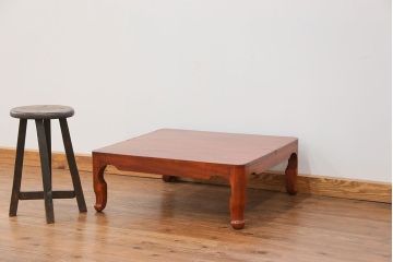 アンティーク家具　古民具・骨董 天板欅材一枚板!シンプルな座卓(テーブル)