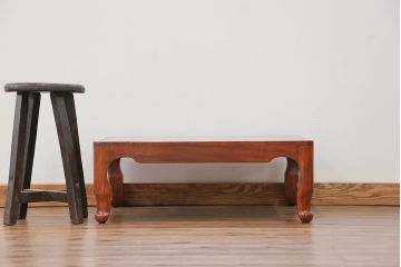 アンティーク家具　古民具・骨董 天板欅材一枚板!シンプルな座卓(テーブル)