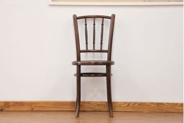 アンティーク家具　イギリスアンティーク 味わい深いスピンドルバック ベントウッドチェア(1)(椅子、イス)