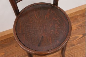 アンティーク家具　イギリスアンティーク 味わい深いスピンドルバック ベントウッドチェア(1)(椅子、イス)