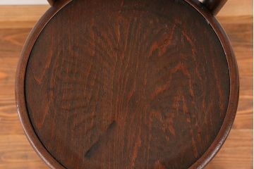 アンティーク家具　イギリスアンティーク 味わい深いスピンドルバック ベントウッドチェア(1)(椅子、イス)