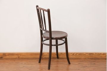 アンティーク家具　イギリスアンティーク 味わい深いスピンドルバック ベントウッドチェア(1)(椅子、イス)