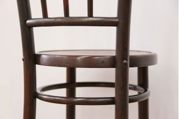 アンティーク家具　イギリスアンティーク 味わい深いスピンドルバック ベントウッドチェア(1)(椅子、イス)