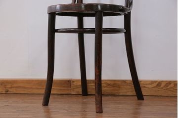 アンティーク家具　イギリスアンティーク 味わい深いスピンドルバック ベントウッドチェア(3)(椅子、イス)