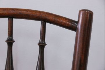 アンティーク家具　イギリスアンティーク 味わい深いスピンドルバック ベントウッドチェア(3)(椅子、イス)