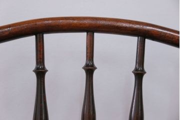 アンティーク家具　イギリスアンティーク 味わい深いスピンドルバック ベントウッドチェア(3)(椅子、イス)