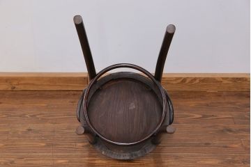 アンティーク家具　イギリスアンティーク 味わい深いスピンドルバック ベントウッドチェア(3)(椅子、イス)