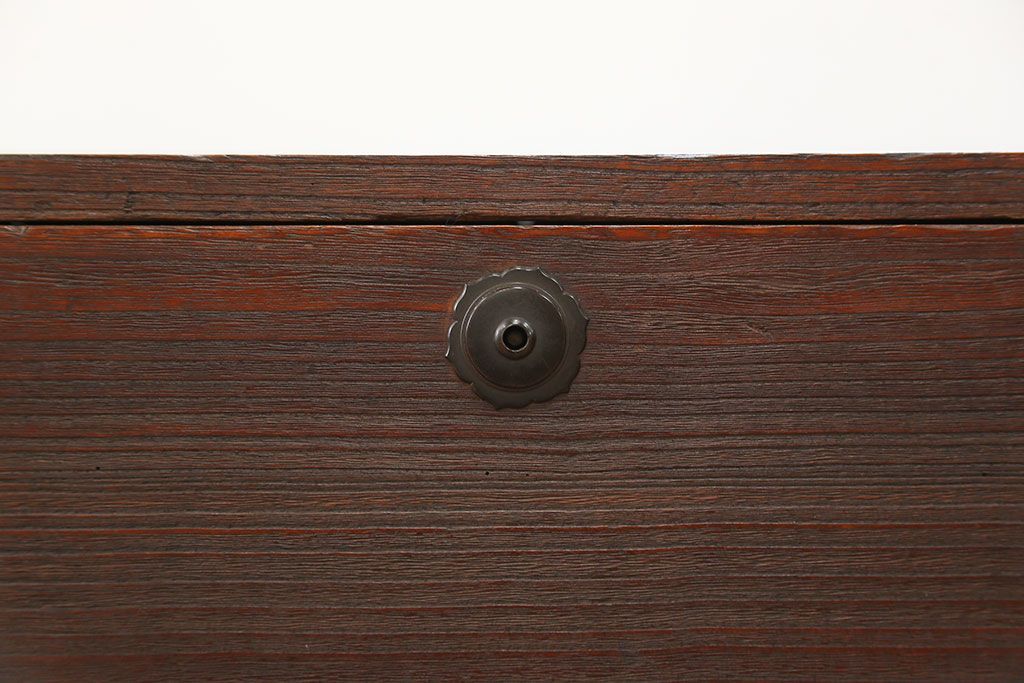 アンティーク家具　古民具・骨董 古い木の時代箪笥ローチェスト(ローボード)