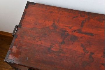 アンティーク家具　古民具・骨董 前面欅材　漆のキレイな仙台箪笥　(時代箪笥)