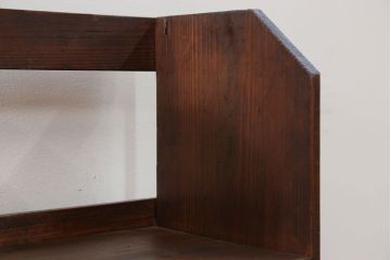 アンティーク雑貨　昭和レトロ 古い木の小さな小引き出し付き本立て