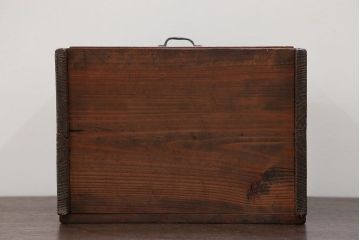 アンティーク雑貨　昭和レトロ 古い木の小さな小引き出し付き本立て