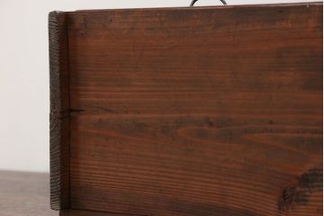 アンティーク雑貨　昭和レトロ 古い木の小さな小引き出し付き本立て