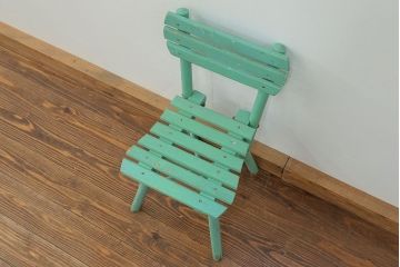 アンティーク家具　フランスアンティーク かわいいペイントキッズチェア(チャイルドチェア、椅子、イス、こども)